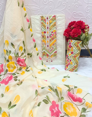 Vijaycreation Pure Cotton Embroidered Salwar Suit Material