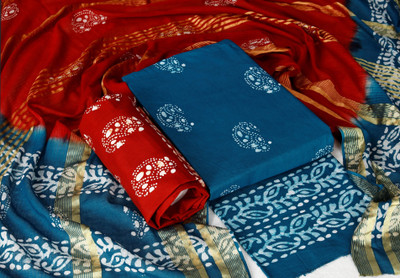 FABZOID Pure Cotton Printed Salwar Suit Material