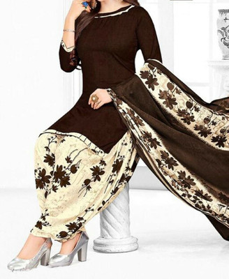 INITHI Crepe Printed Salwar Suit Material