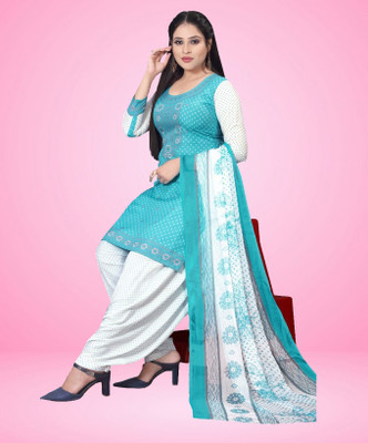 AYKA CLOTHINGS Crepe Printed Salwar Suit Material
