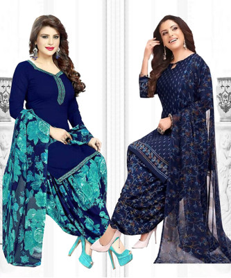 Aumki Crepe Printed Salwar Suit Material