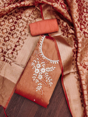 Blissta Viscose Rayon Embellished Salwar Suit Material