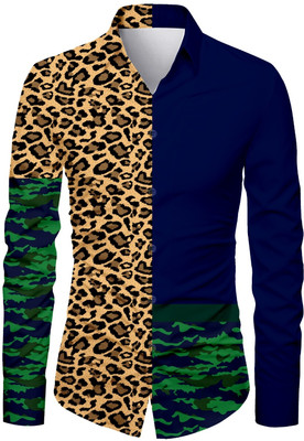 JRKENTERPRISE Men Printed Casual Blue, Brown Shirt