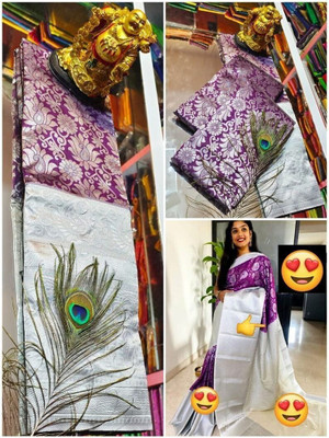 Kanjivaram Jacquard Striped Blouse Material