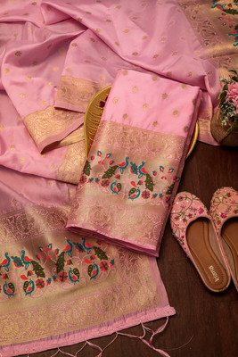 DEVANGI Art Silk Solid Salwar Suit Material
