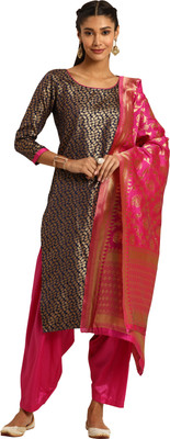 RolyPoly Silk Blend Floral Print Salwar Suit Material