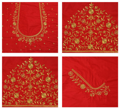 Sky Cloud Cotton Silk Embroidered Blouse Material