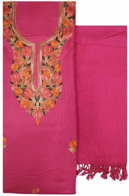Kashmiri Wool Embroidered Salwar Suit Material