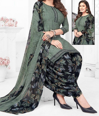 JESVI Crepe Solid Salwar Suit Material