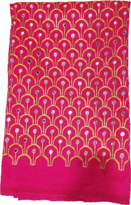 Dudheeba Textiles Silk Blend Embroidered, Embellished Blouse Material