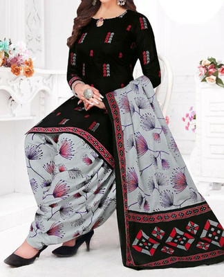 AYKA CLOTHINGS Crepe Printed Salwar Suit Material