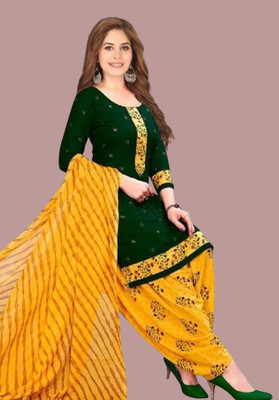 DUTT TEXTILE Crepe Printed Salwar Suit Material