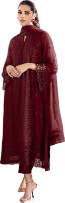 Uday Fashion Georgette Embroidered Salwar Suit Material
