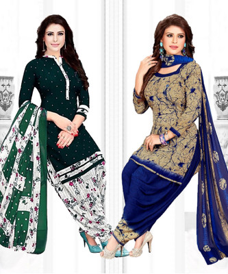 Aumki Crepe Printed Salwar Suit Material