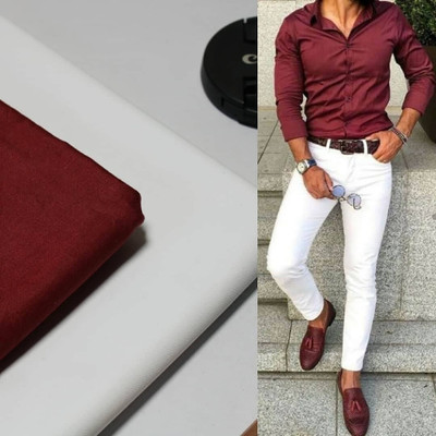 tmcretion Cotton Blend Solid Shirt & Trouser Fabric