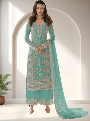 Amit Net/Lace Embroidered Salwar Suit Material