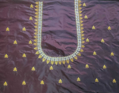 Hksfashion Cotton Silk Embroidered Blouse Material