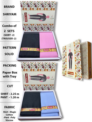 Shriyam Polycotton Printed Shirt & Trouser Fabric