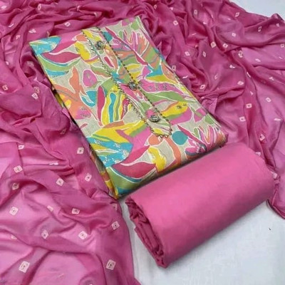 MYRAADESIGNER Pure Cotton Printed Salwar Suit Material