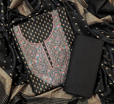 EJS Wool Embroidered Salwar Suit Material