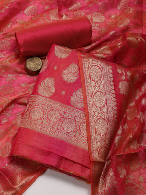 Meena Bazaar Chanderi Self Design Salwar Suit Material