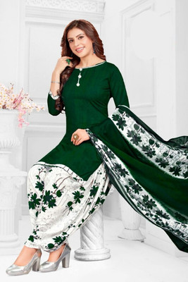 SIMPLYETHNIC Crepe Printed Kurta & Churidar Material
