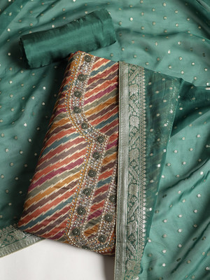 Meena Bazaar Art Silk Printed Salwar Suit Material