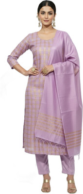 Luxury Silk Viscose Rayon Self Design Kurta with Jacket & Bottom Material