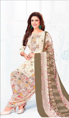 YASHIKA Crepe Solid, Floral Print, Printed, Geometric Print Salwar Suit Material