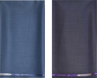 KUNDAN SULZ GWALIOR Cotton Blend Self Design Trouser Fabric