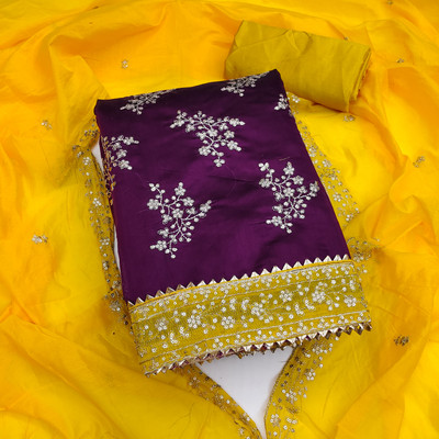 M FASHION Modal Embroidered Salwar Suit Material