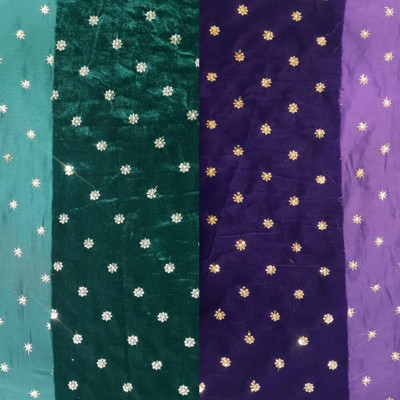 Seg Velvet Embroidered Blouse Material
