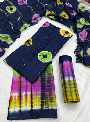 YANKITA Cotton Blend Printed Kurta & Patiyala Material