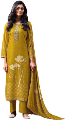 Soul Essence Wool Embroidered Salwar Suit Material