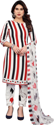 Moda Rapido Crepe Striped Salwar Suit Material