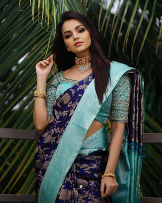 ANUVRATA Jacquard Self Design Blouse Material