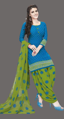 YASHIKA Crepe Solid, Floral Print, Printed, Geometric Print Salwar Suit Material