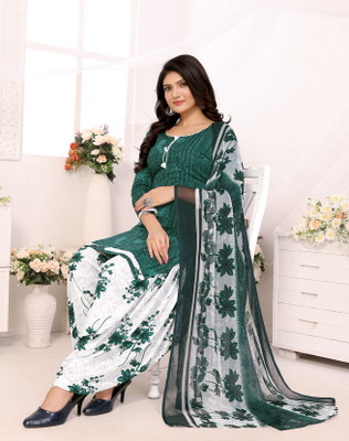 ALSHOP Crepe Self Design Salwar Suit Material