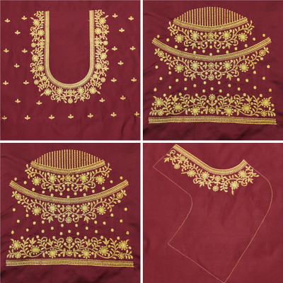 Vivida Enterprise Art Silk Embroidered Blouse Material