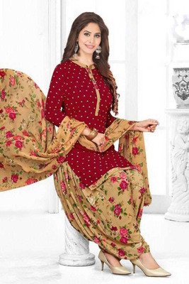 DUTT TEXTILE Crepe Printed Salwar Suit Material