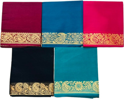 Balaji Creation Cotton Blend Solid Blouse Material