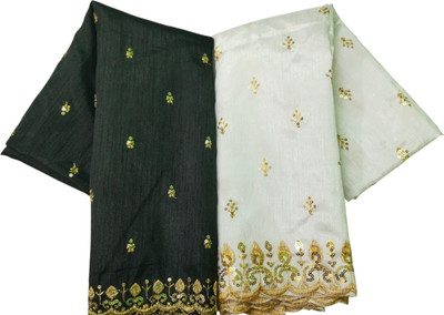 A COTTONS Cotton Silk Embroidered Blouse Material