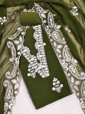 TNT Georgette Embroidered Salwar Suit Material