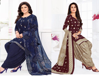 Aumki Crepe Printed Salwar Suit Material