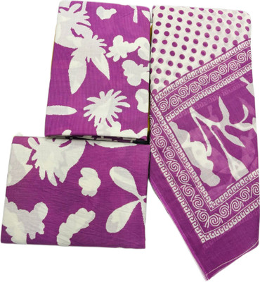 KWATCHI Pure Cotton Floral Print Salwar Suit Material