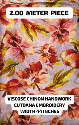 SATKAAR FASHIONS PVT LTD Chiffon Floral Print Multi-purpose Fabric