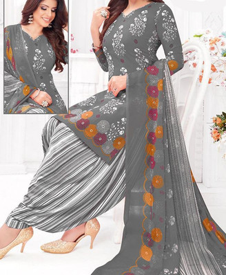 PRIHAAN CLOTHING Crepe Printed Kurta & Patiyala Material