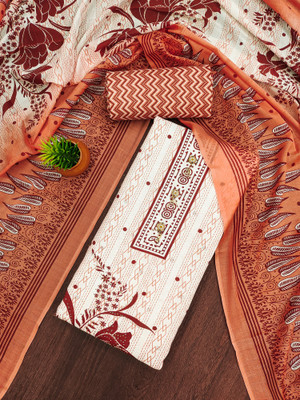manvaa Cotton Blend Printed Salwar Suit Material