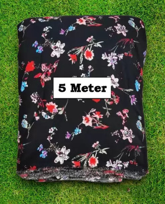 Jugnoo Mart Crepe Floral Print Kurta Fabric