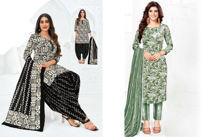 laxmi creation Crepe Printed Salwar Suit Material